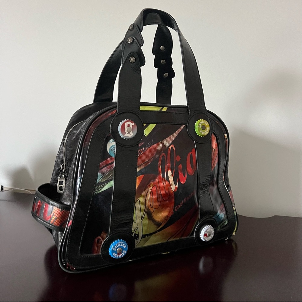 Authenticated - John Galliano - 90s Bottle Cap Handle Bag Purse